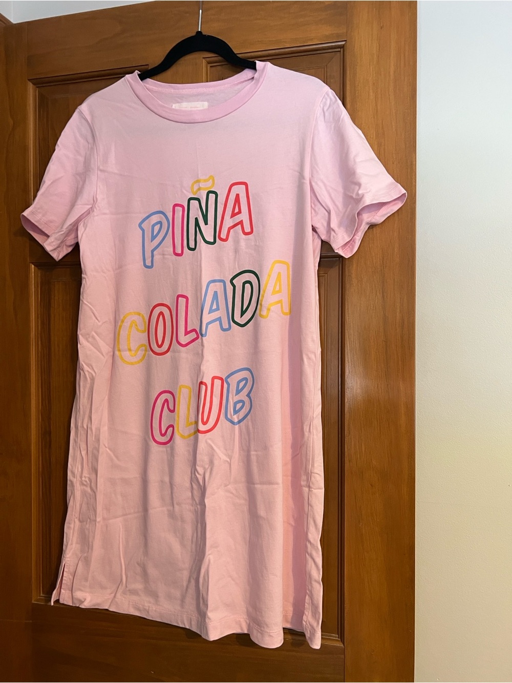 ban.do Light Pink Piña Colada Club Tee Dress